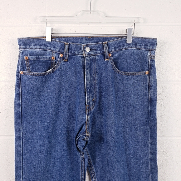 Levi's 505 Regular Stretch Jeans Straight Leg Light Wash Men's 36 x 32 - Picture 3 of 9